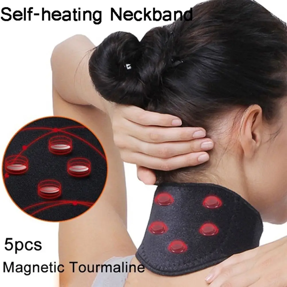 Massager Nek Relaxatie Warmer Cervicale Schijftherapie Zelfverwarmend Pad Nek Zorg Halsband Neksteun Magnetische Nekband