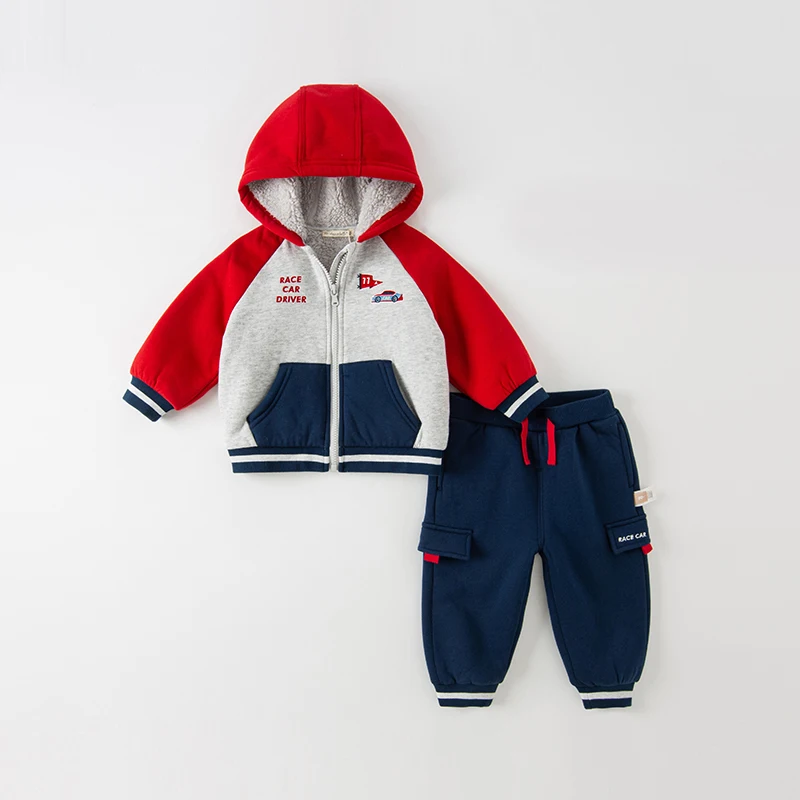 Dave Bella Winter Children Clothing Sets Boy Hoodie Coat Outfits Long Sleeve Boy Baby Sets Sport Kids Clothes DB4223541