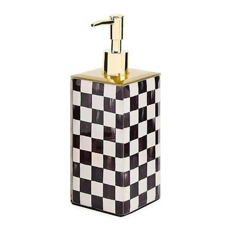 

Glass Soap Pump, Liquid Soap Dispenser, Black-and-White