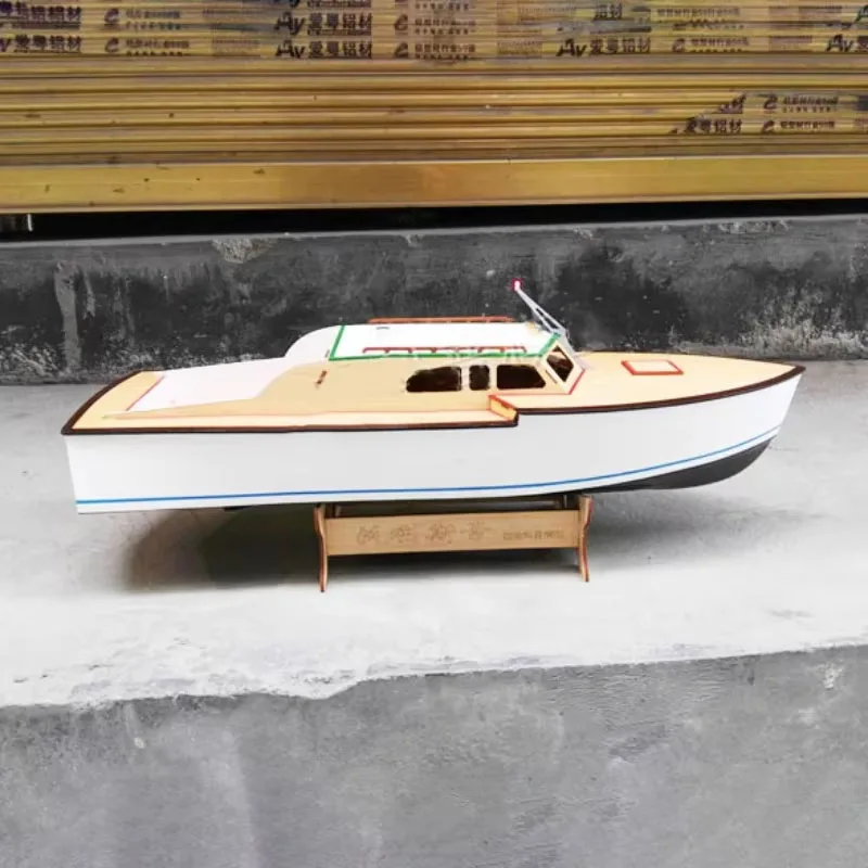 

Luxury Yacht Wooden Assembly Model Kit DIY Handmade Remote Control Ship Model Wooden RC Boat Assembly Toy Collection Gift