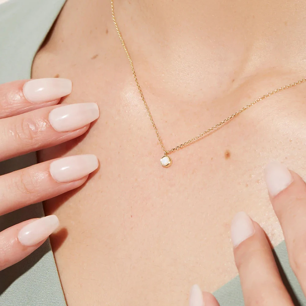 AIDE 925 Sterling Silver 3mm Necklace Versatile Sparkling Round Zircon Clavicle Chain for Women Gold Silver Rose Gold Fine Jewel