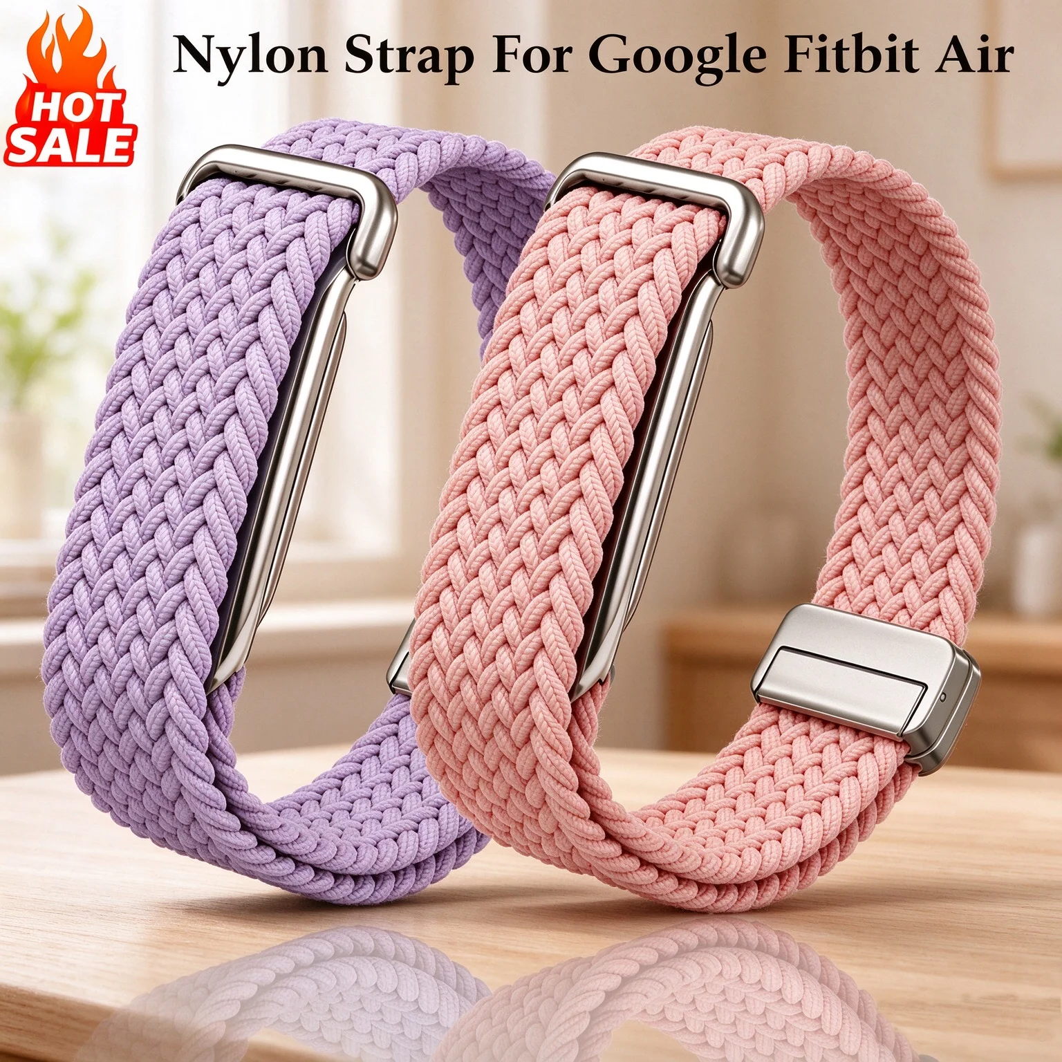 For Google Fitbit Air Band Smartwatch Accessory Nylon Braid Elastic Fabric Belt Breathable Bracelet Correa for Fitbit Air Strap