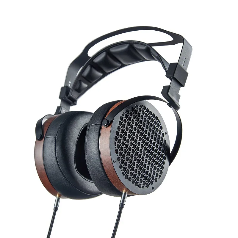 OEM Professional Studio Isodynamic Planar Magnetic Headphones On Ear Audiophile Wood Headphones for DJ