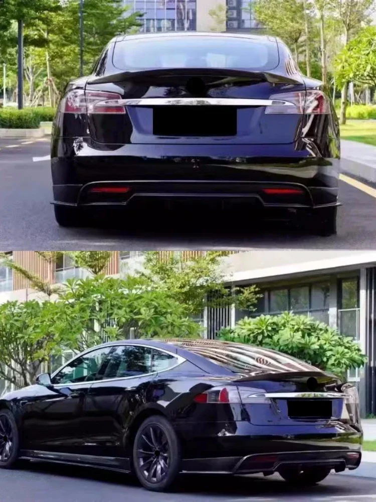 26style Carbon Fiber Rear Lip For Tesla Model S 2014-2017 Modified New Style Rear Corner Spoiler Surround Body Kit Car Accessori