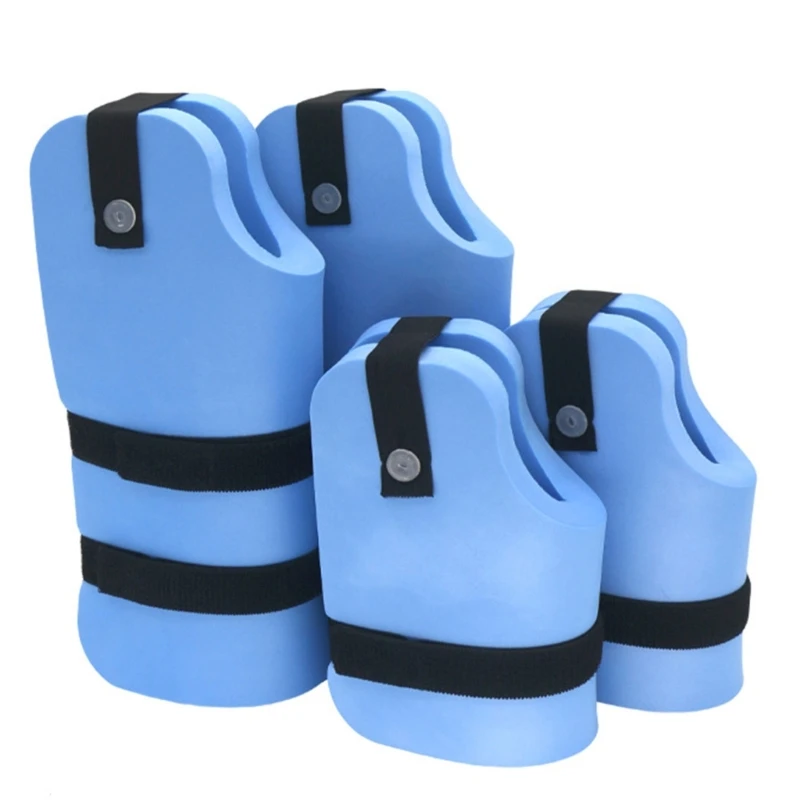 Swim Training Foam Cuffs Blue Aquatic Exercise Equipment with Adjustable Strap D5QA