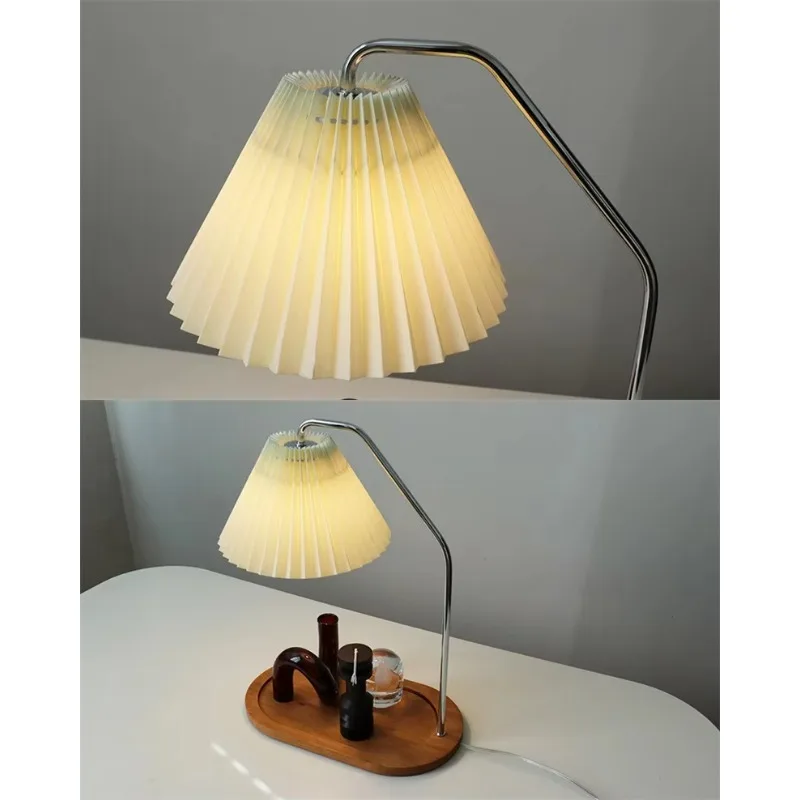 Bamboo Storage Tray Table Lamp Bedroom Bedside Living Room Ambient Light Retro Nostalgic Wabi Sabi Style