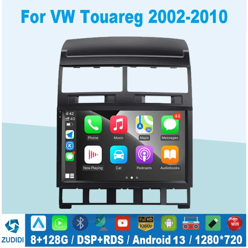 

Android 13.0 8G+128G Carplay Car Radio Multimedia Player For VW Volkswagen Touareg 2002-2010 GPS Navigation no 2din dvd