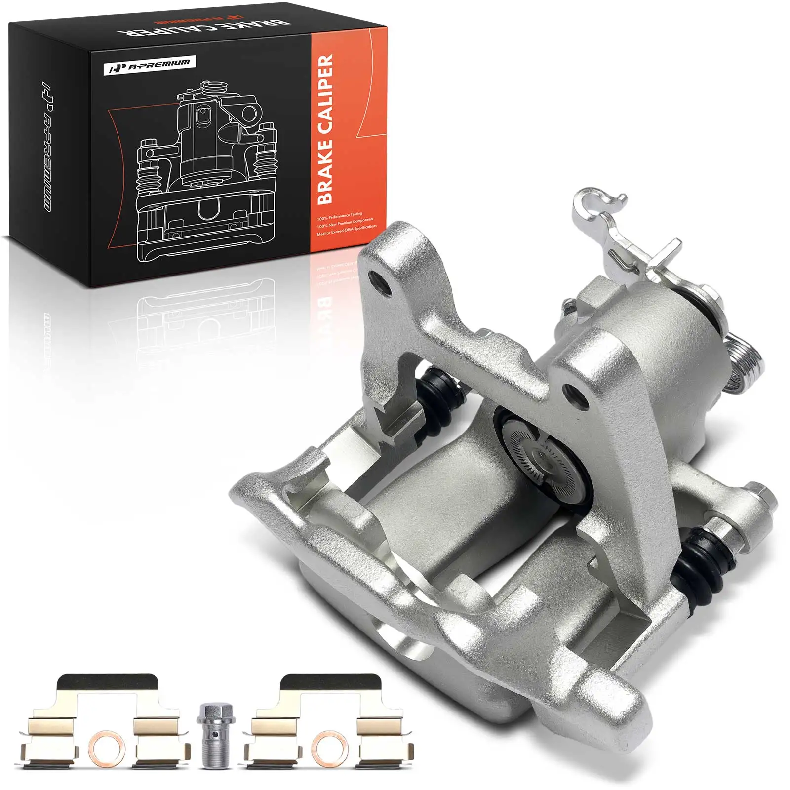 A-Premium Rear Left Brake Caliper with Bracket & 1 Piston for Audi TT Quattro 2012-2015 TTS Quattro 2009-2015 TT RS Quattro