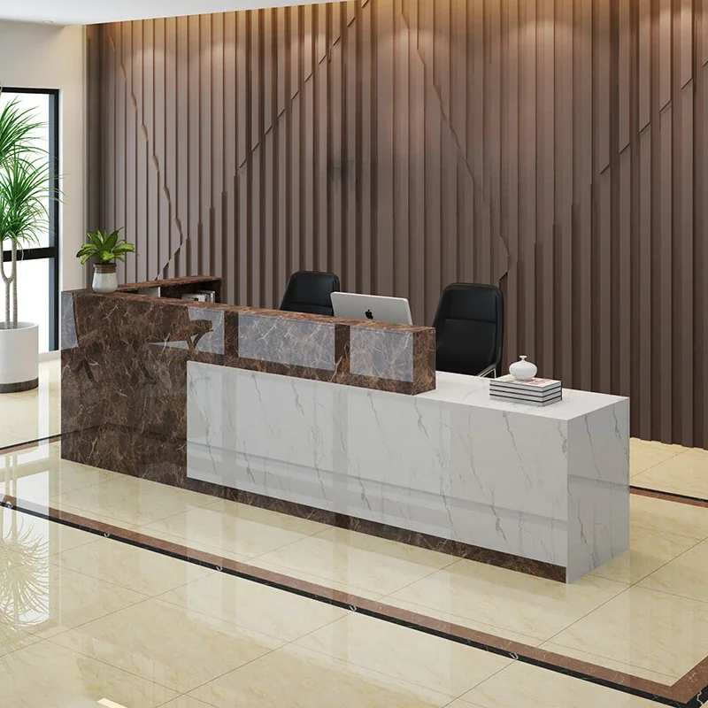 Reception Business Modern Counter Hairdressing Furniture Front Desk Salon Luxury Beauty Checkout Supermarket Receptionist