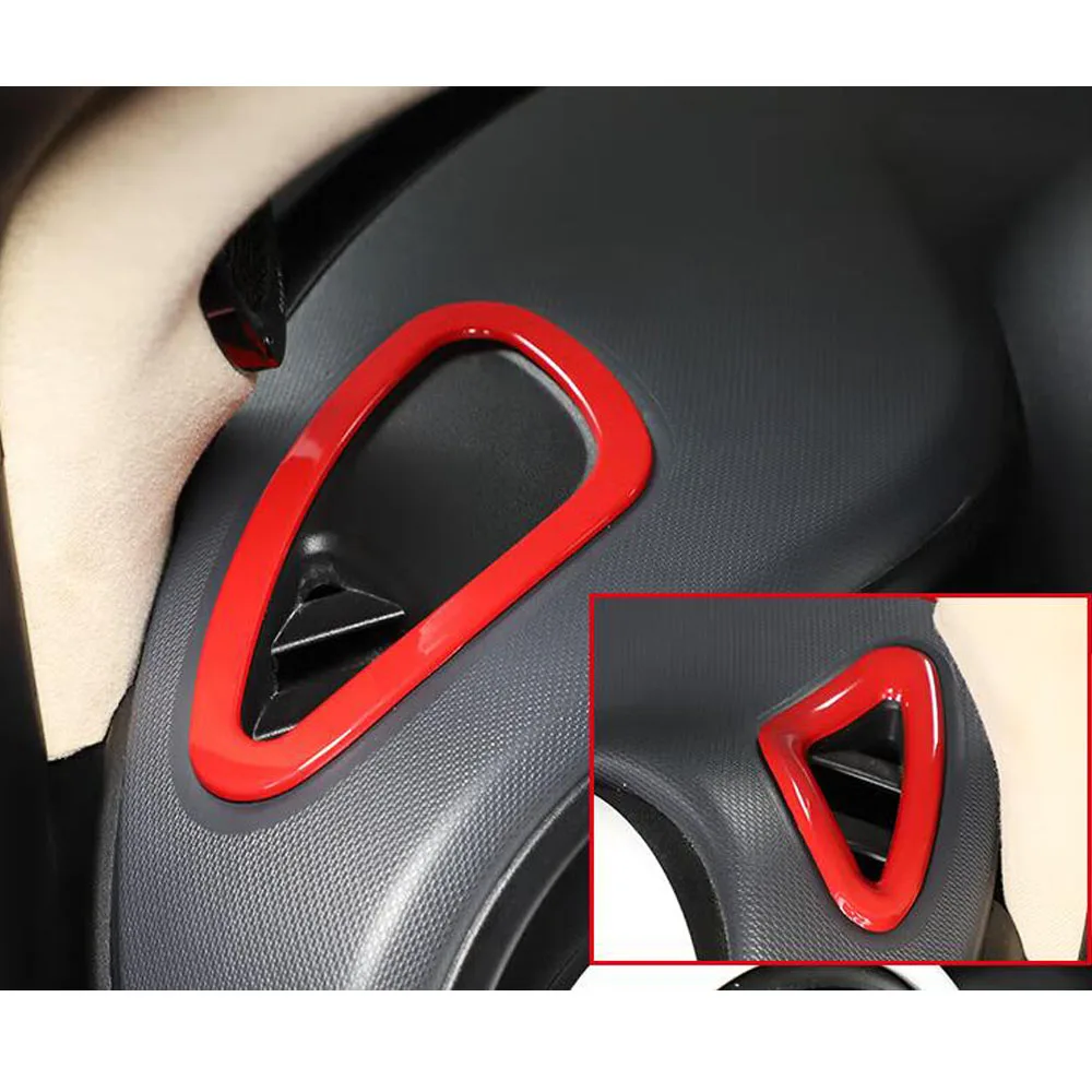 Car ABS Chrome Front Air Conditioning Outlet Vent Styling Garnish Frame Lamp Trim For Benz Smart Fortwo 2015 2016 2017 2018 2019