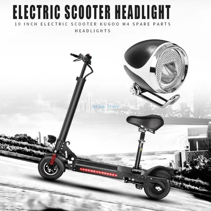 583d 10 "Scooter eléctrico para lámpara cabeza Luz delantera E-scooter para Kugoo Kick Scoot