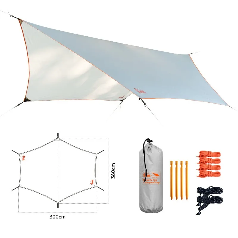 Afbeelding 5: Outdoor camping zonnescherm luifeltent, zonwerende hangmatluifel, wind- en waterdichte luifel.