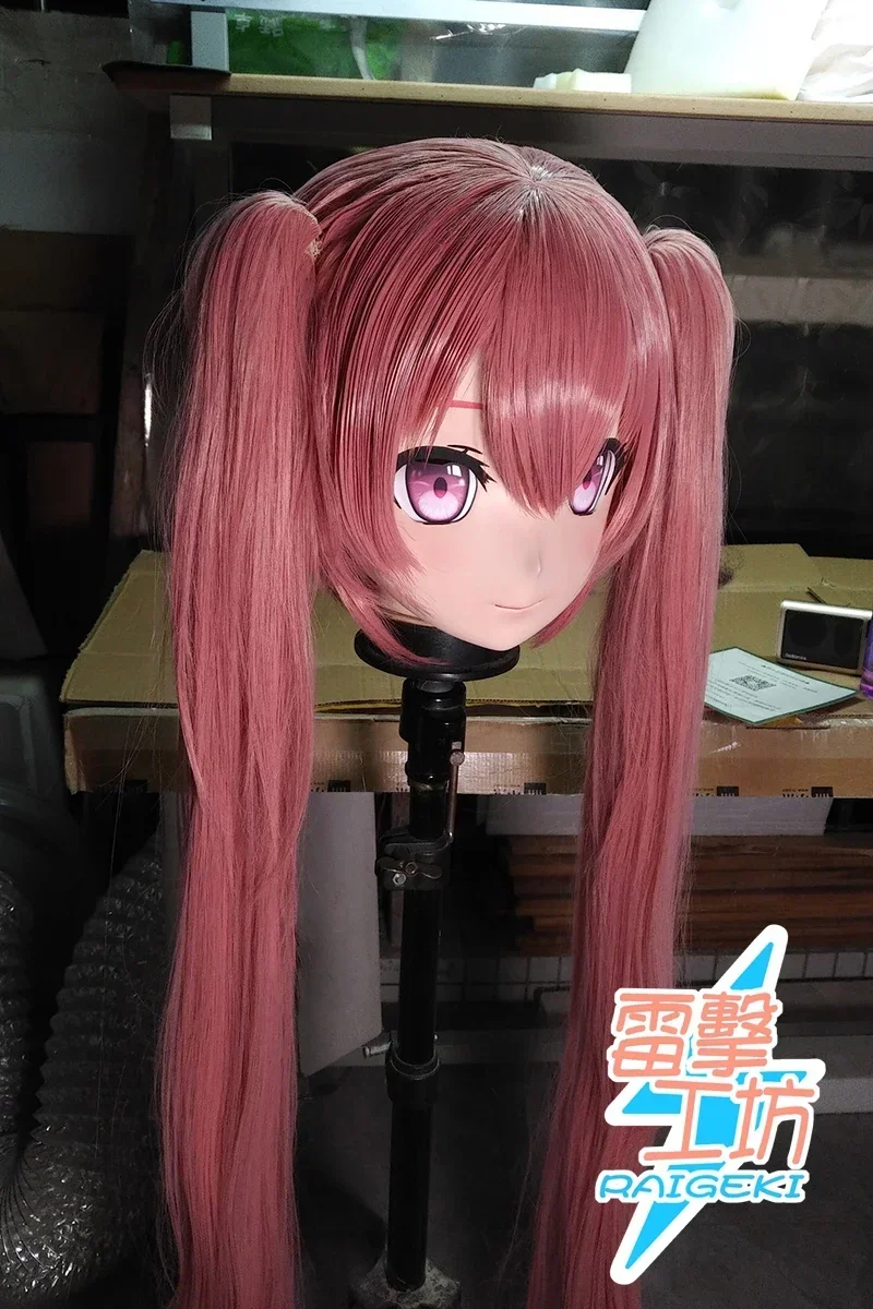 (RAIGEKI MAKS 132) Silicone Helloween Cosplay Maschera Ragazza Crossdressing BJD BAMBOLA Kigurumi Anime Cosplay Maschera