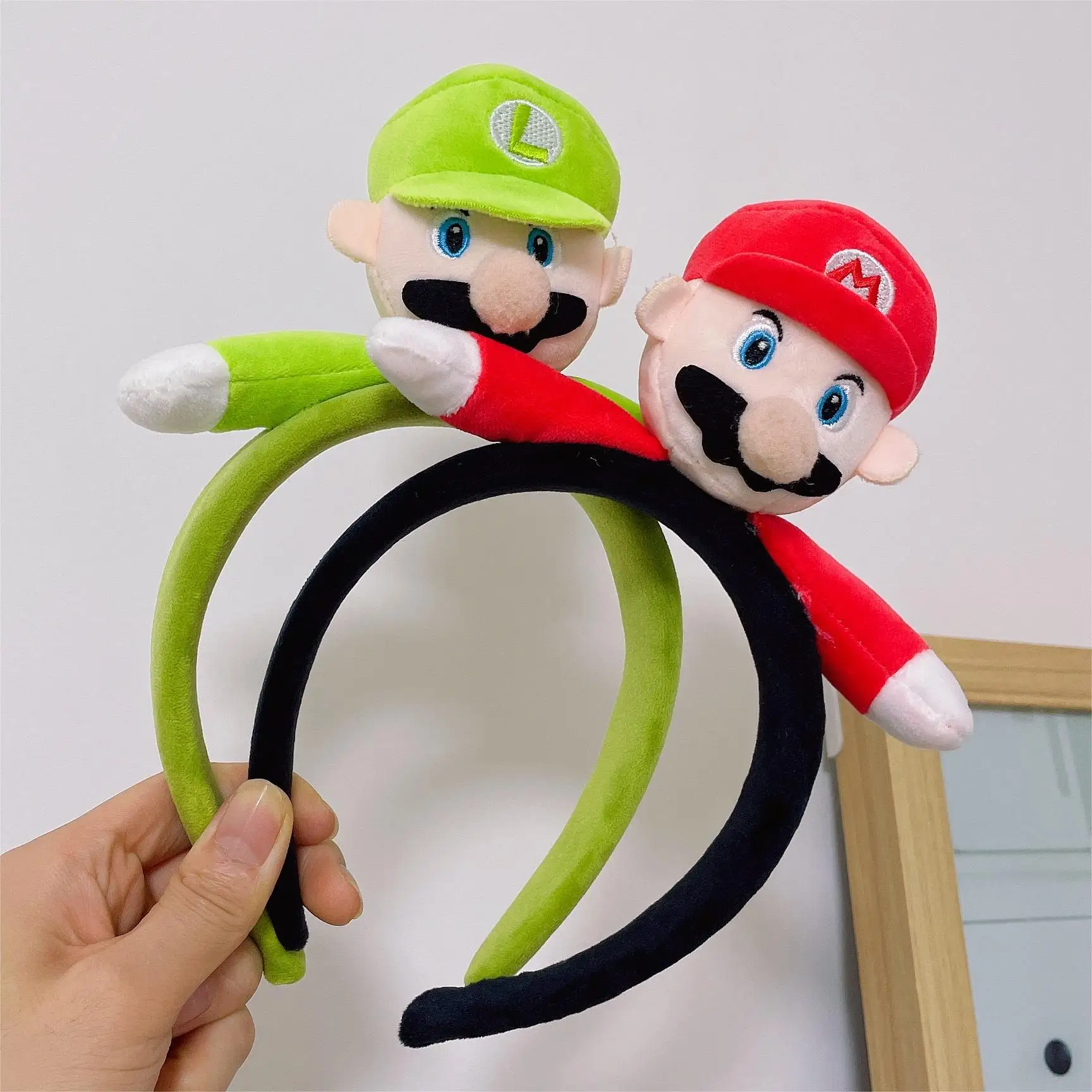 Super Mario Bros. Headband Anime Accessories Cartoon Game Headwear Luigi Mario Role-playing Hair Accessories for Children Gifts