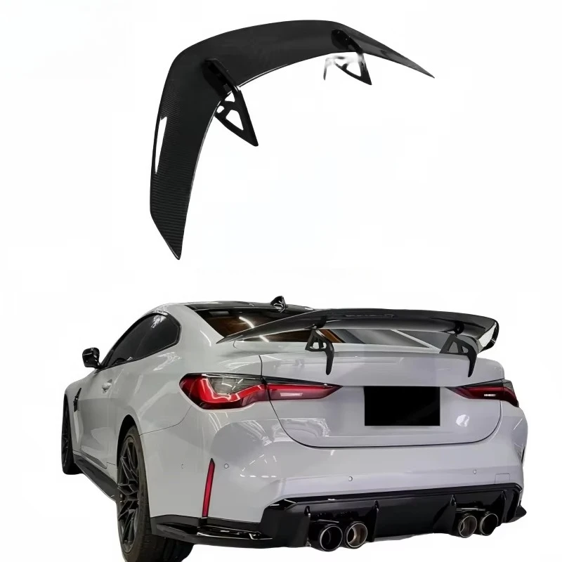 

For G80 M3 & G82 M4 Racing Car Rear Spoiler Dry Carbon Fiber AD Style Swan Neck Wing Separator Body Kit