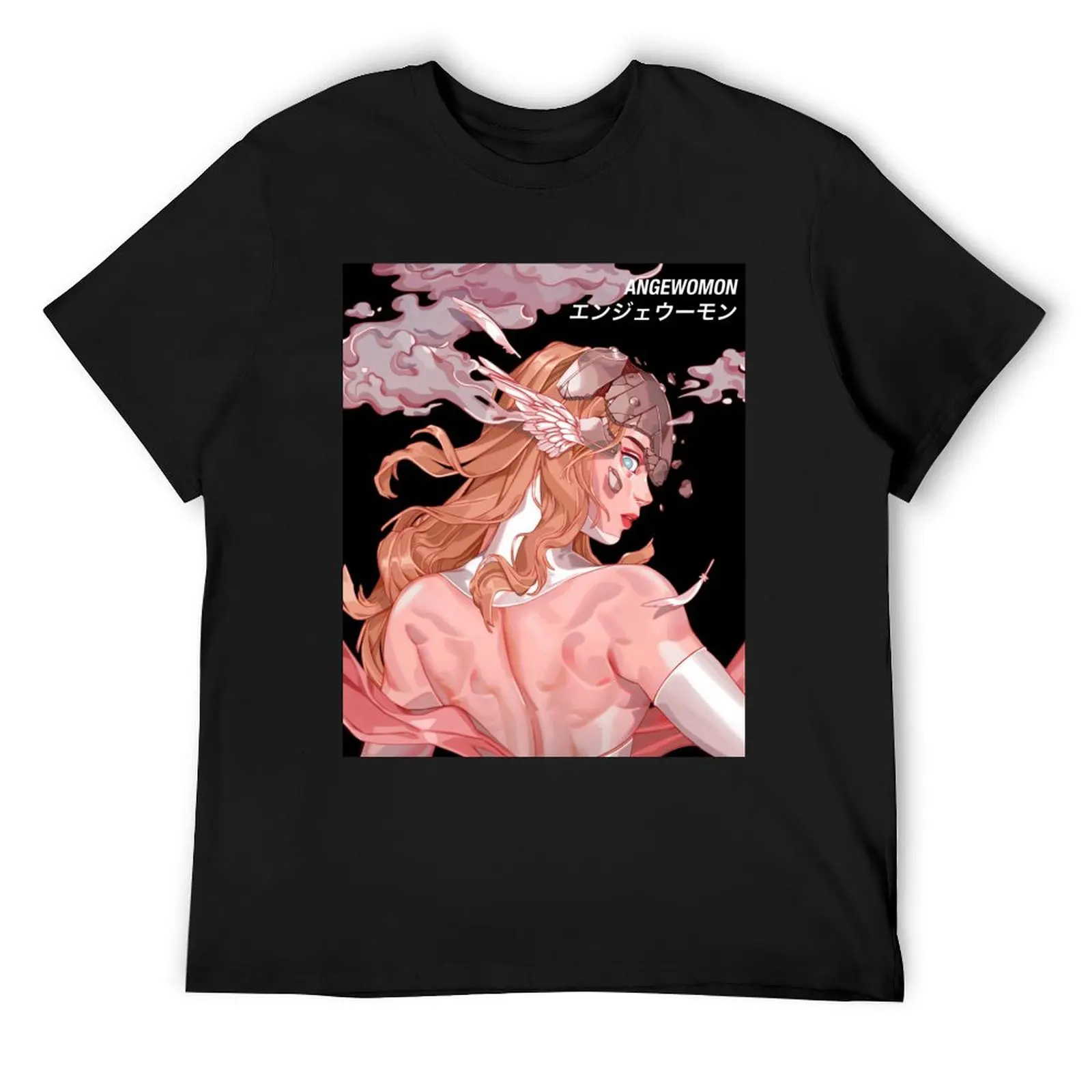 Angewomon broken mask T-Shirt oversized Blouse t shirts for men cotton