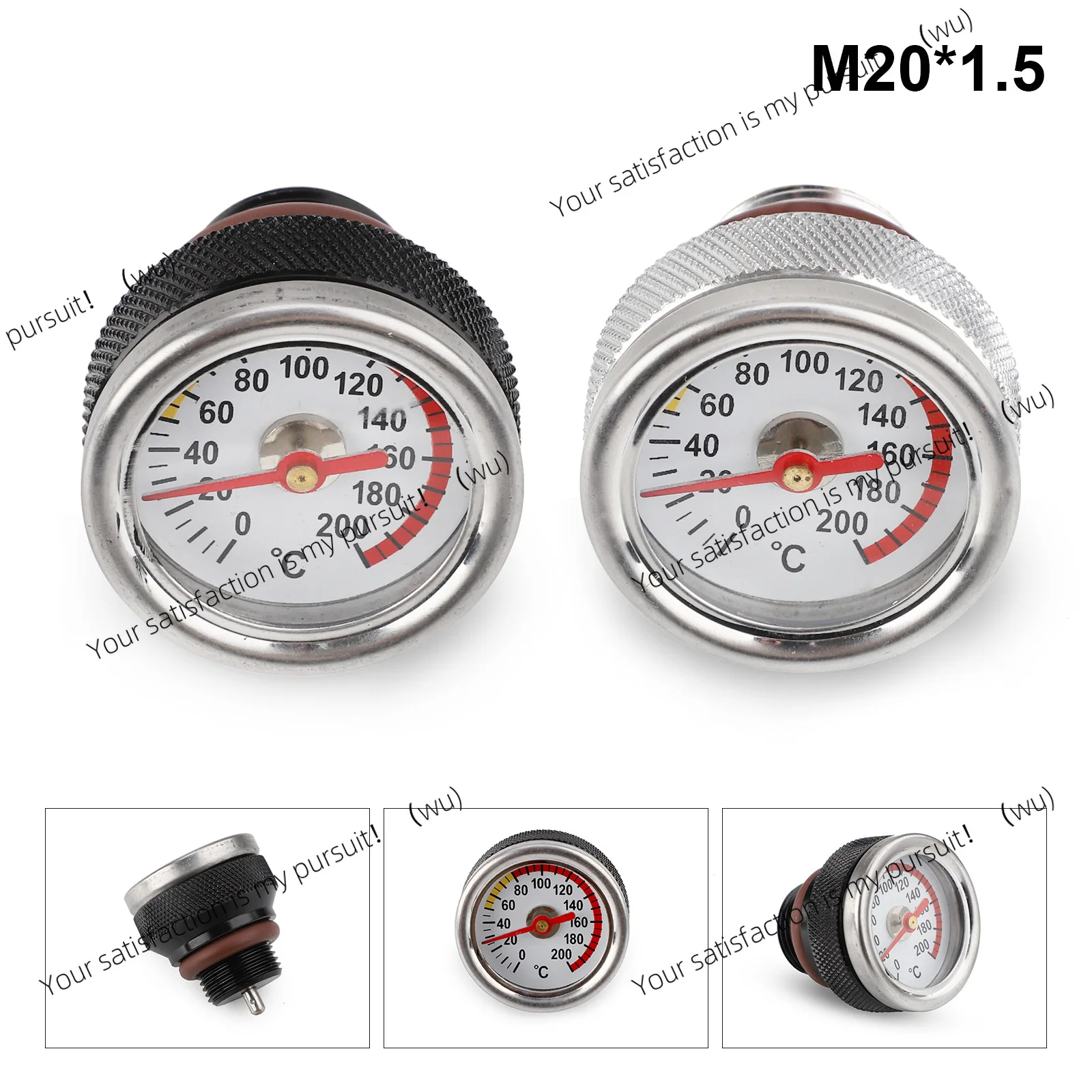 Piezas modificadas para motocicleta, medidor de aceite, medidor de temperatura de aceite, medidor de temperatura del motor, accesorios de varilla medidora de aceite