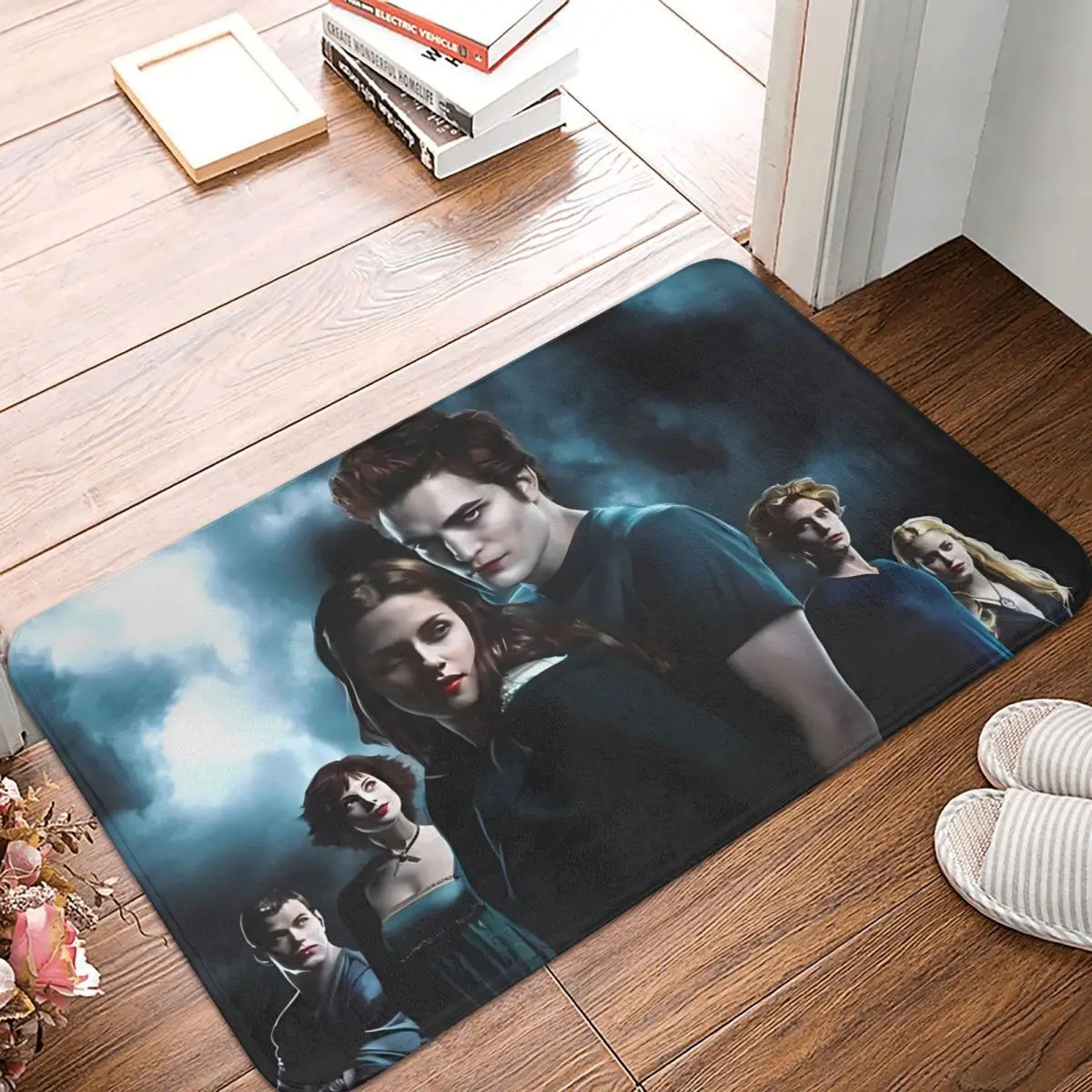 T-Twilight Saga Edward Cullen Bath Mat Flim Waterproof Toilet Mat for Shower Home Decor Anti-Slip Foot Mat Bathroom Carpet