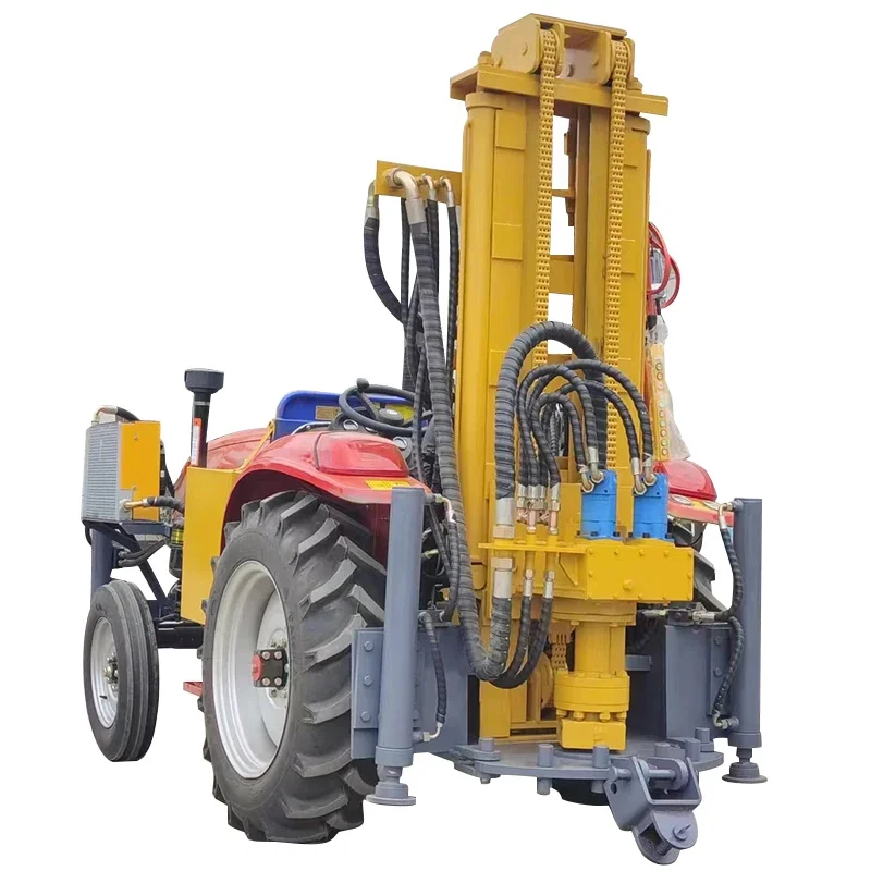 Tractor Portable Anchor Wheeled Mine Drill Rig Car Machine Water Borehole Pneumatic Water Well Drilling Rigs Machinery Supplier