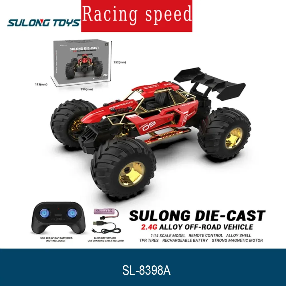 Sulong 8398A 1:14 Scale Alloy Remote Control Car, 4WD Off-Road Climbing Truck with 2.4GHz, Racer SUV Toy Car for Kids Boys