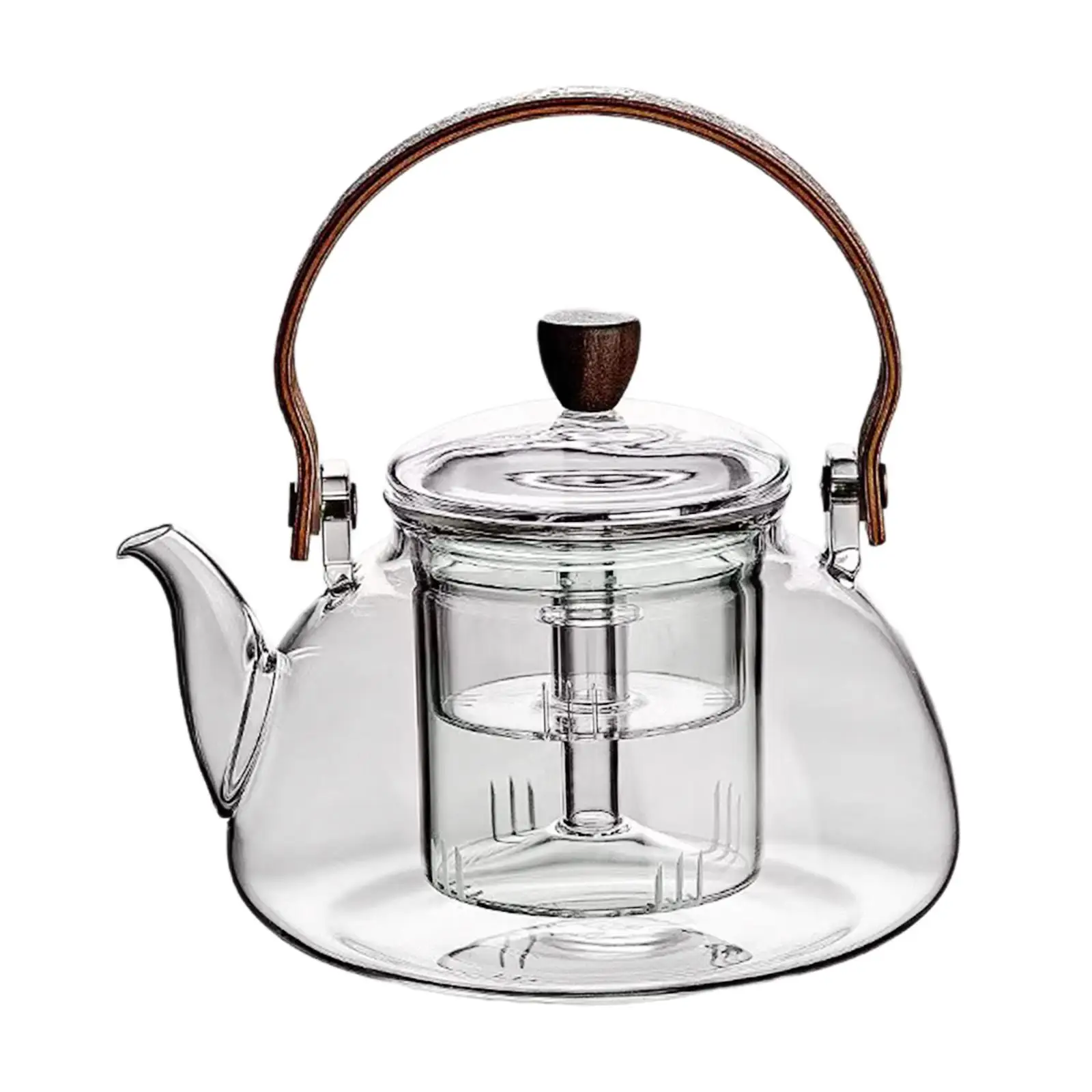 Glass Teapot Glass Teapot Kettle 1L Hand Crafted with Removable Strainer Loose Leaf Tea Maker Stovetop Tea Kettle for Family