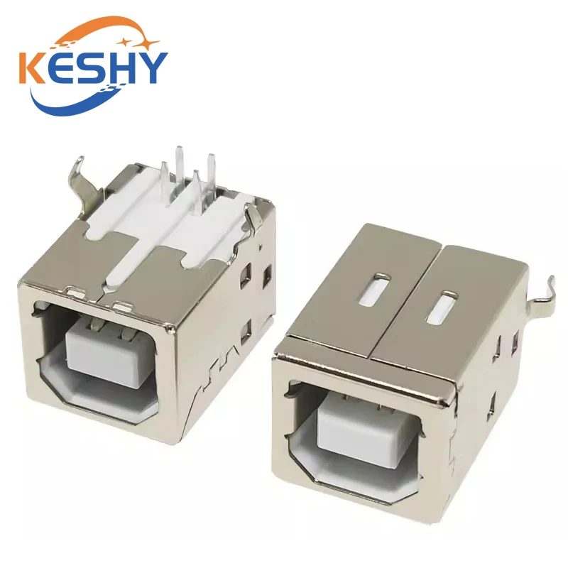 10PCS USB 2.0 Connector Socket Jack Female Male B Type 90°/180°Connector Soldering PCB Connector Printer Interface G45
