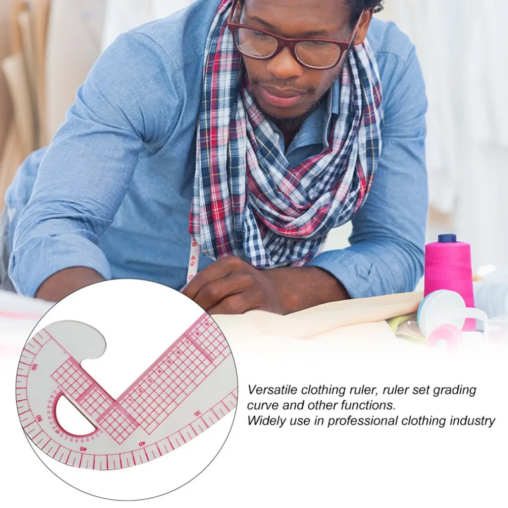 Multifunction 6501 Plastic French Curve Sewing Ruler Measure Tailor Ruler Making Clothing 360 Degree Bend Ruler Tools