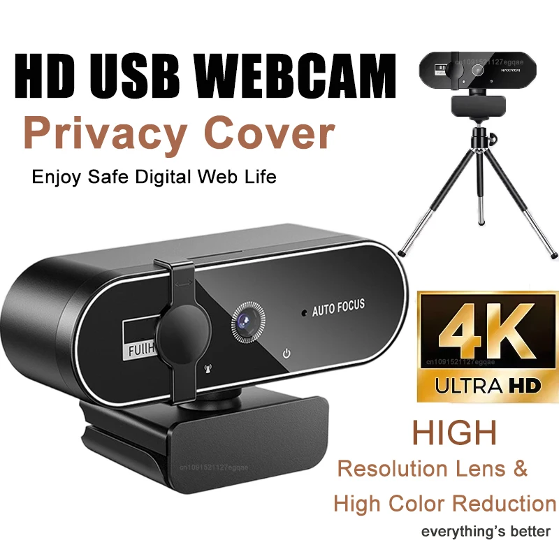

4K HD Mini Webcam With Microphone 2K Full HD Webcam Autofocus USB Web Cam For Auto Focus PC Laptop Video Shooting Camera 2026