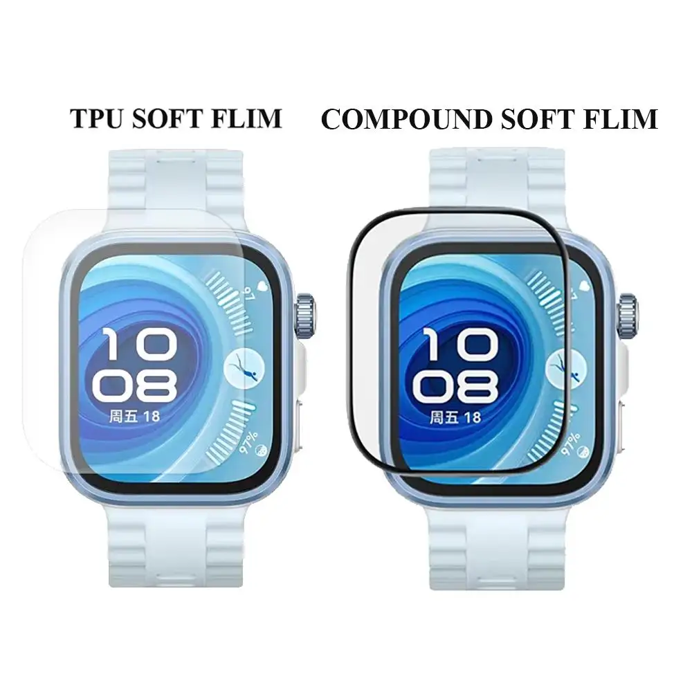 1-2 قطعة واقي شاشة من البولي يوريثان لساعة هواوي فيت 4 برو قناع الفرقة ملحقات فيلم مقسى ناعم لساعة هواوي فيت 4 برو/فيت 4