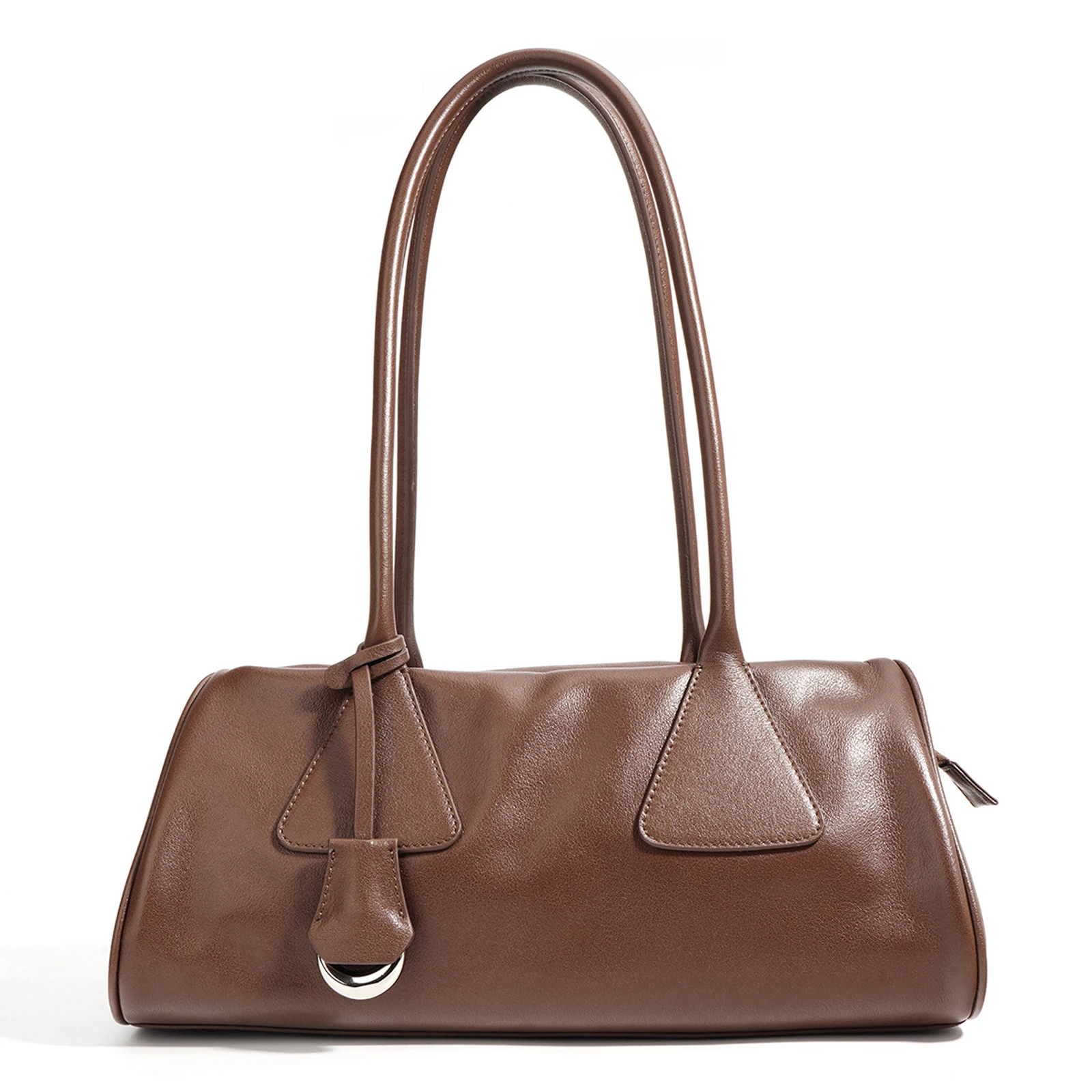 

Genuine Leather Shoulder Armpit Baguette Bag for Women 2025 New Bowling Rectangular Bags