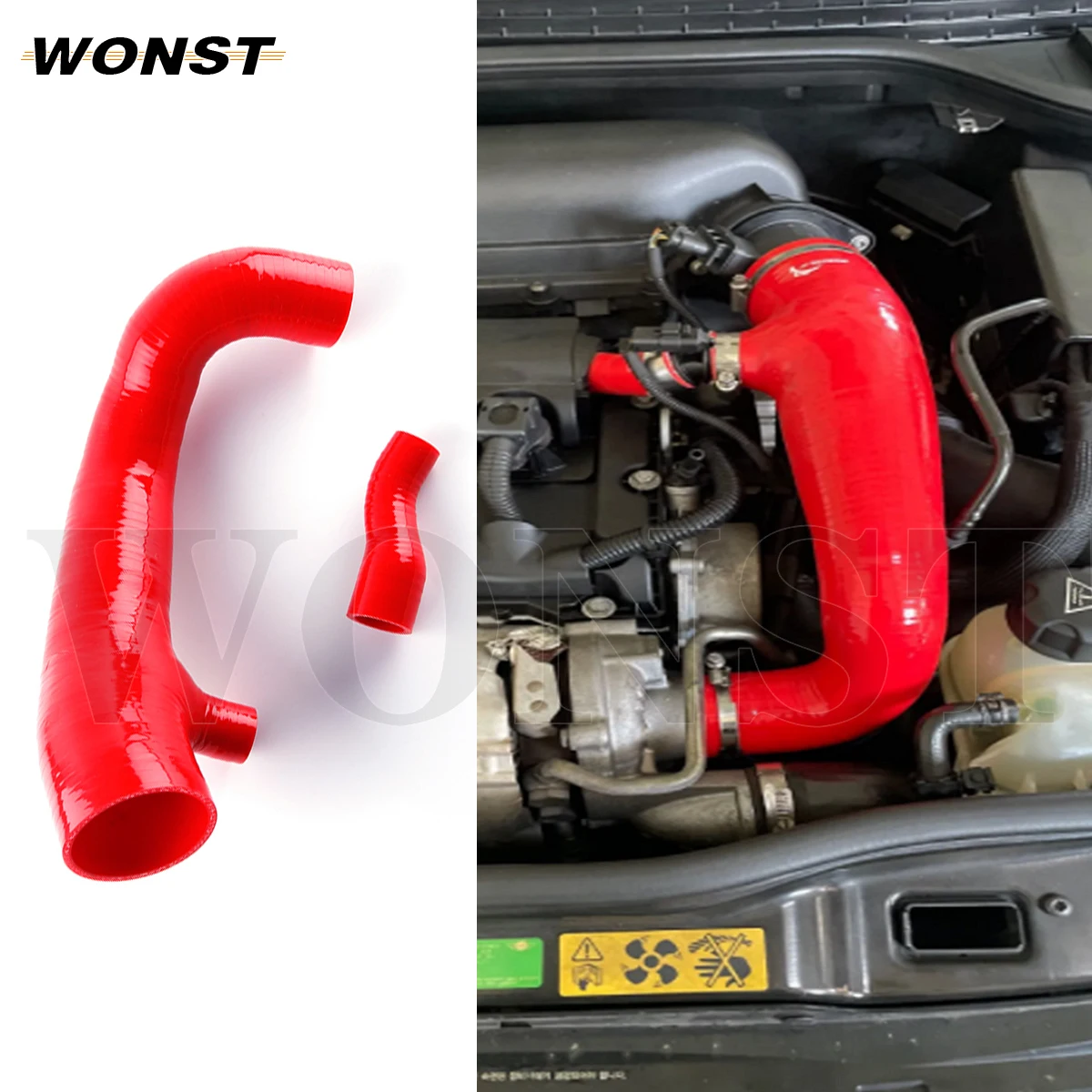 

4ply For 2007-2012 Mini Cooper S R55 R56 R57 Turbo With N14 Engines Silicone Air Intake Inlet Turbo Hose 11 Color