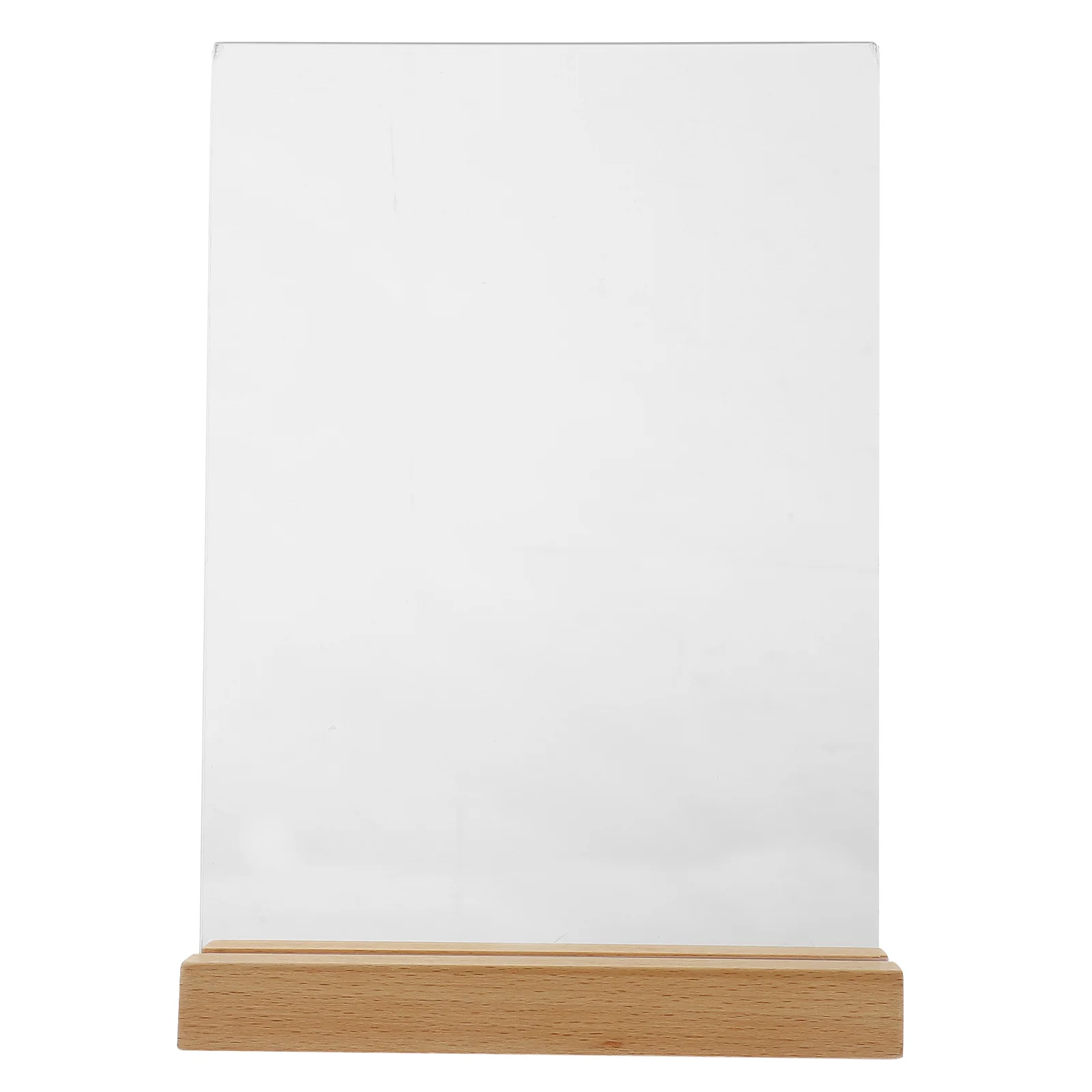 

Blank Clear Table Number Signs Menu Acrylic Display Stand With Wooden Base Place Card Holder For Wedding Party Paper Holder