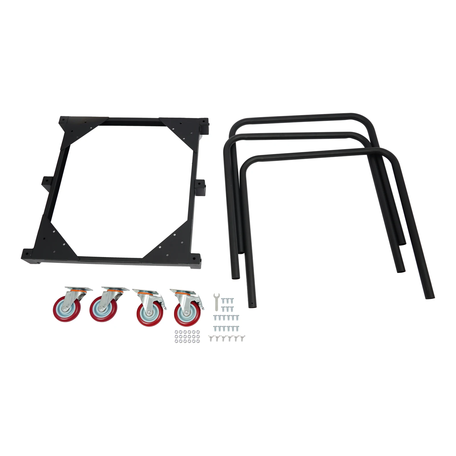 3단 접이식 테이블 카트, 4개의 회전 바퀴가 있는 고하중 접이식 테이블 카트