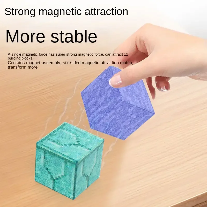 10-300PCS Magnetische Bausteine DIY Spielzeug Bauen Mine Magnet Welt Bau Set STEM Sensorischen Pädagogisches Weihnachten Geschenk spielzeug