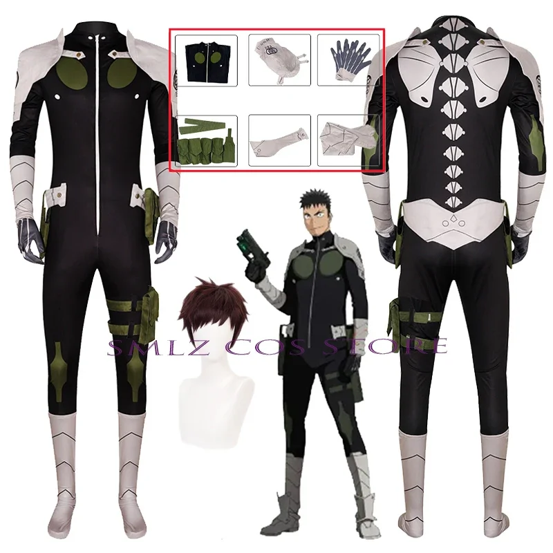 Kafka Hibino cosplay anime disfraz de monstruo mono uniforme peluca conjunto kaiju cosplay traje de fiesta de Halloween para mujeres y hombres