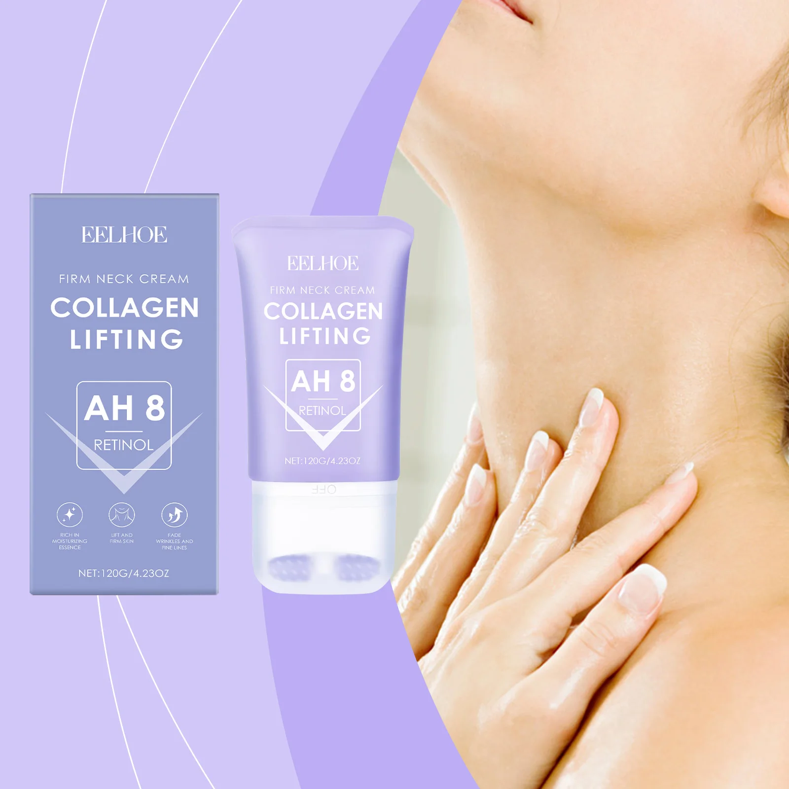 

Daily Roll-On Neck Cream - Gentle Nourishing Formula for Softening Neck Lines & Long-Lasting Hydrating Skin