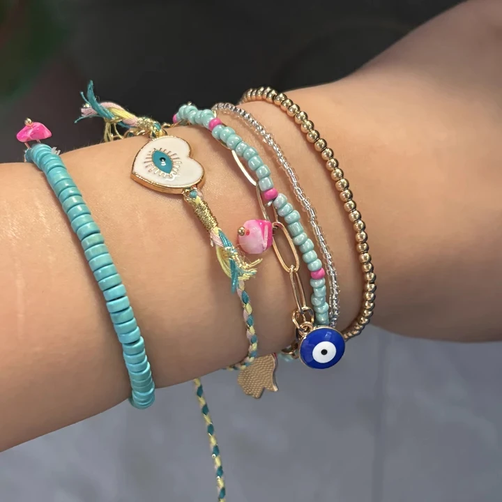 Bracciale versatile per tessitura di perline del mondo delle fiabe da 6 pezzi. Bracciale versatile per accessori per braccialetti da ragazza