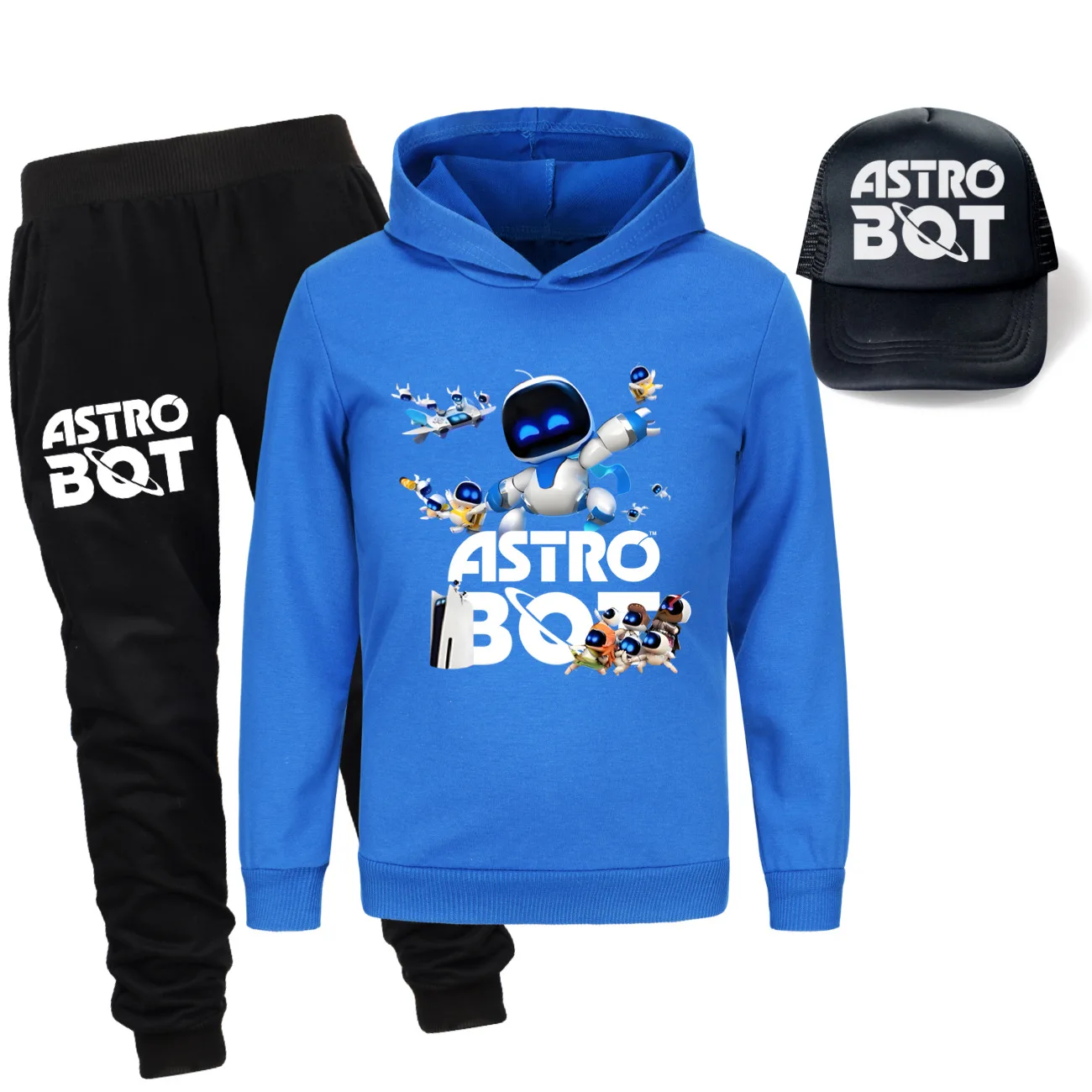 Popular Game ASTROBOT Clothes Set Kids Cartoon Hoodie+Jogging Pants 3pcs Sets Boys Fall Autumn Tracksuit Toddler Girls Outfits