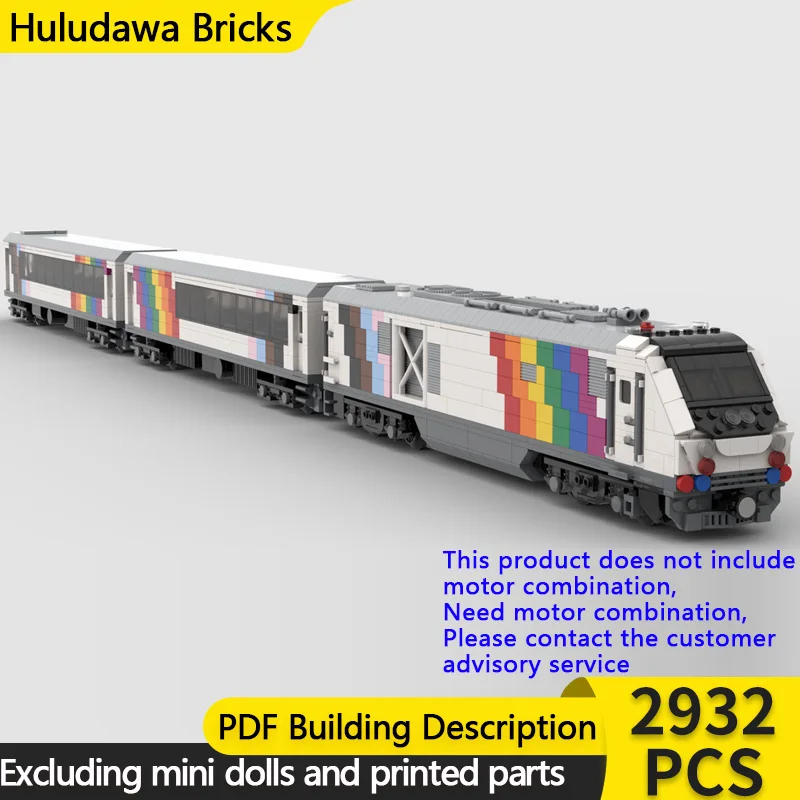 

City Car Model MOC Building Bricks Railway Transportation Train Modular Technology Gifts Holiday Assemble Children Toys Suit