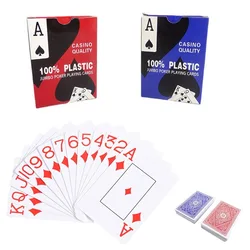 Nuovo mazzo di carte carte da gioco impermeabili In PVC, 54 pezzi Set da Poker Texas In plastica di grandi caratteri In custodia gioco da tavolo flessibile lavabile