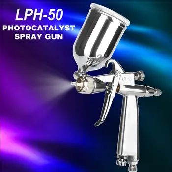LPH-50 RG-3L 미니 수동 스프레이 건, LPH50 HVLP 페인팅 건, 컵 포함 RG3L 원형 패턴, 페인트 수리 공기 도구