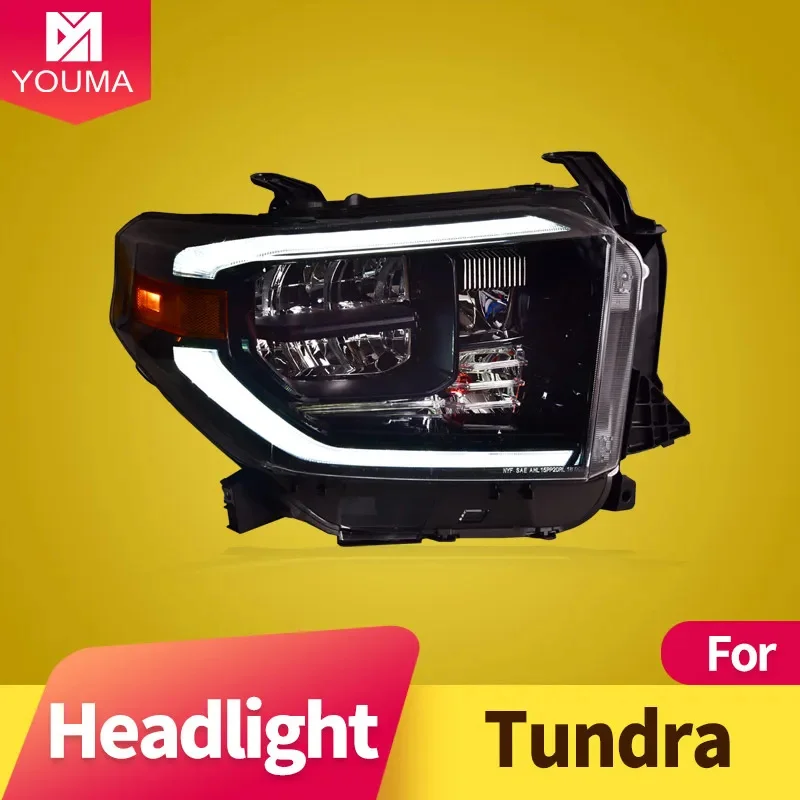 

Car Styling Head Lamp for Toyota Tundra Sequential 2014-2019 LED Headlight Projector Lens DRL Auto Accessories