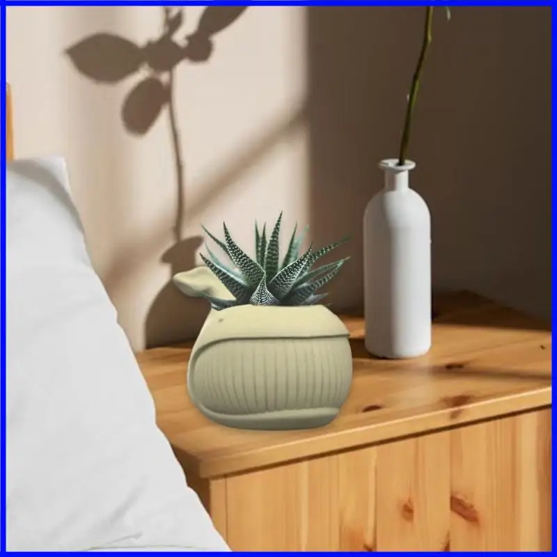 

Practical Whale Flower Pots Sturdy Silicone Mold Cement Plaster Craft Supplies for Garden and Indoor Decoration
