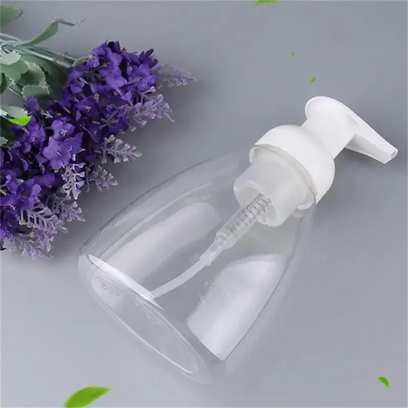 300ml 1pcs Plastic Bottle Foam Pump Cleaning Flask Hand Soap Shampoo Travel Dispenser Transparent Bottle Wholesale