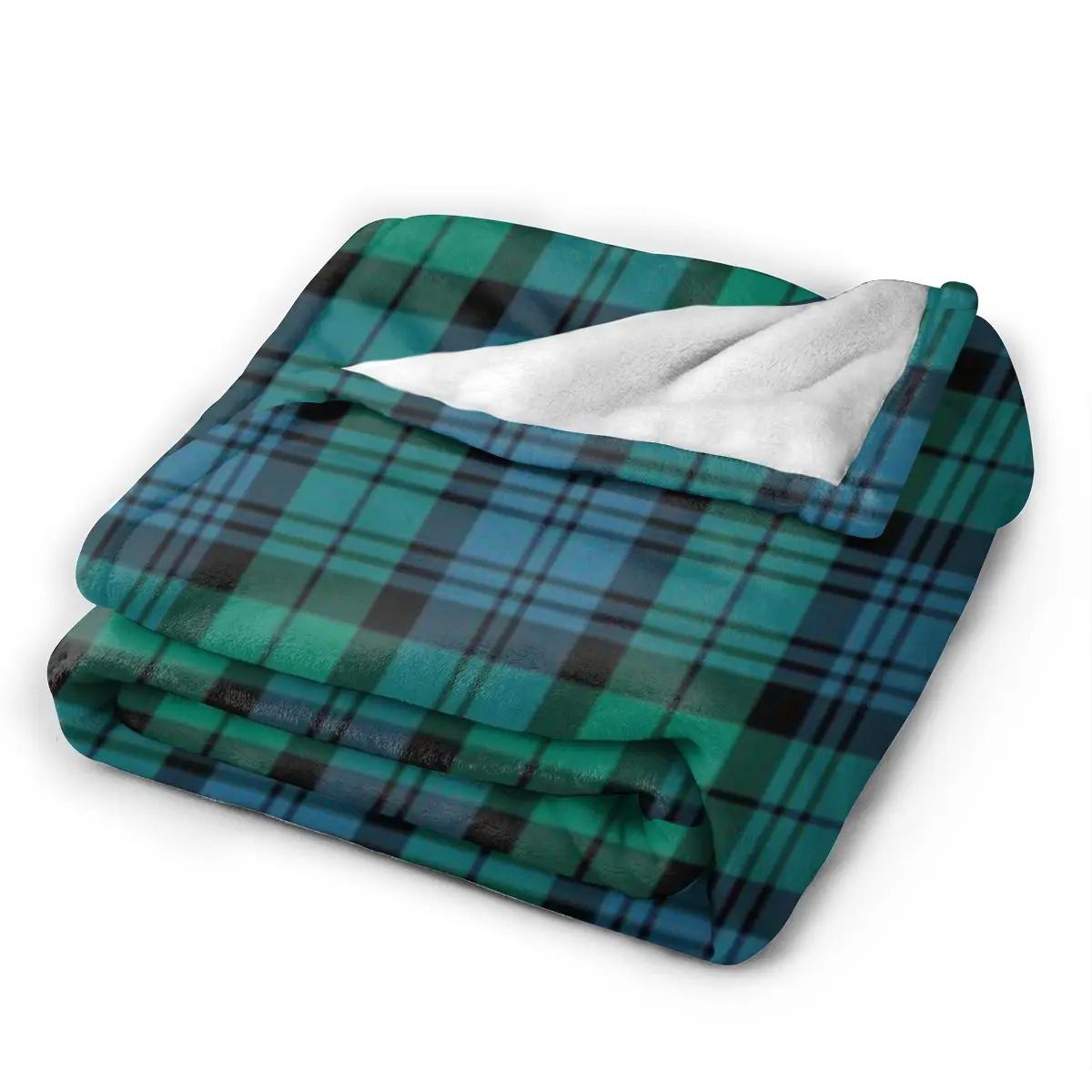 Campbell Tartan Ancient Cute Green And Blue Tartan An Ultra-Soft Micro Fleece Blanket