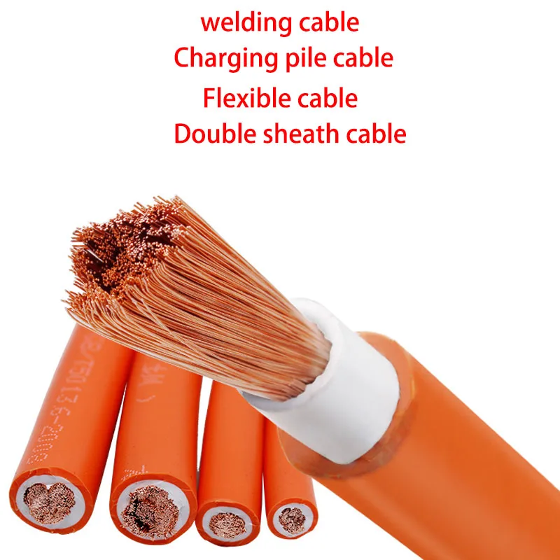 RVV Double Sheathed Copper Cable Welding Machine Wire Single Core7 5 3 2 1/0 2/0 3/0AWG Welding Cable Wire 16mm2 Oil Resistant