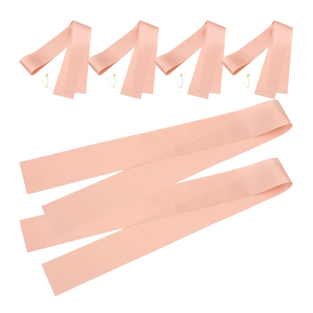

6pcs Blank Diy Bridal Shower Bachelorette Party Sash Multi-Function Wedding Etiquette Belt Portable Gathering Accessory Photo