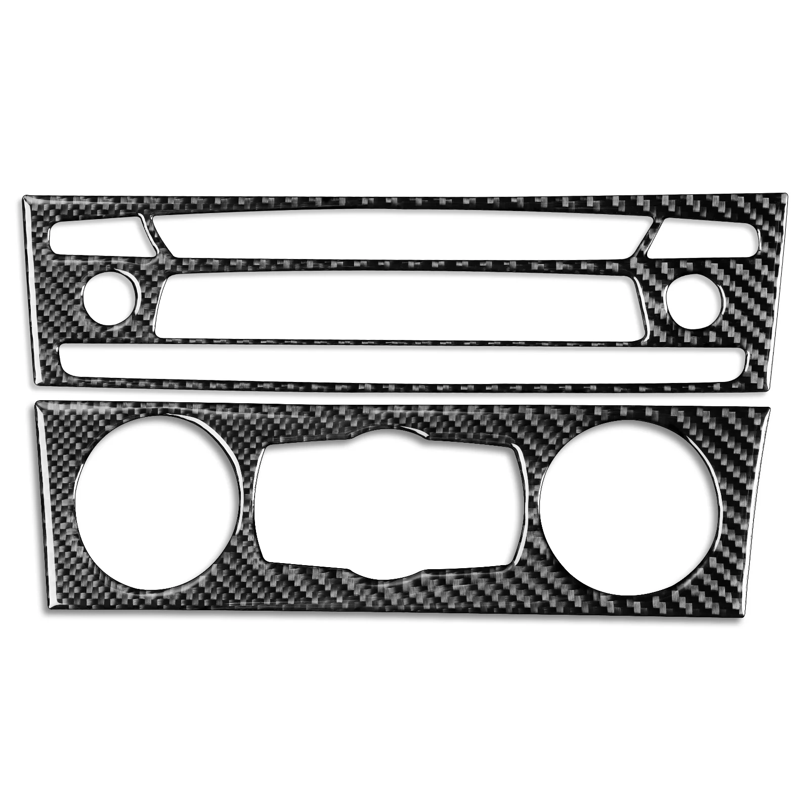 

For BMW X1 E84 2013-2015 Carbon Fiber Refit Radio And Air Conditioning Temperature Regulation Bezel Interior Accessories Sticker