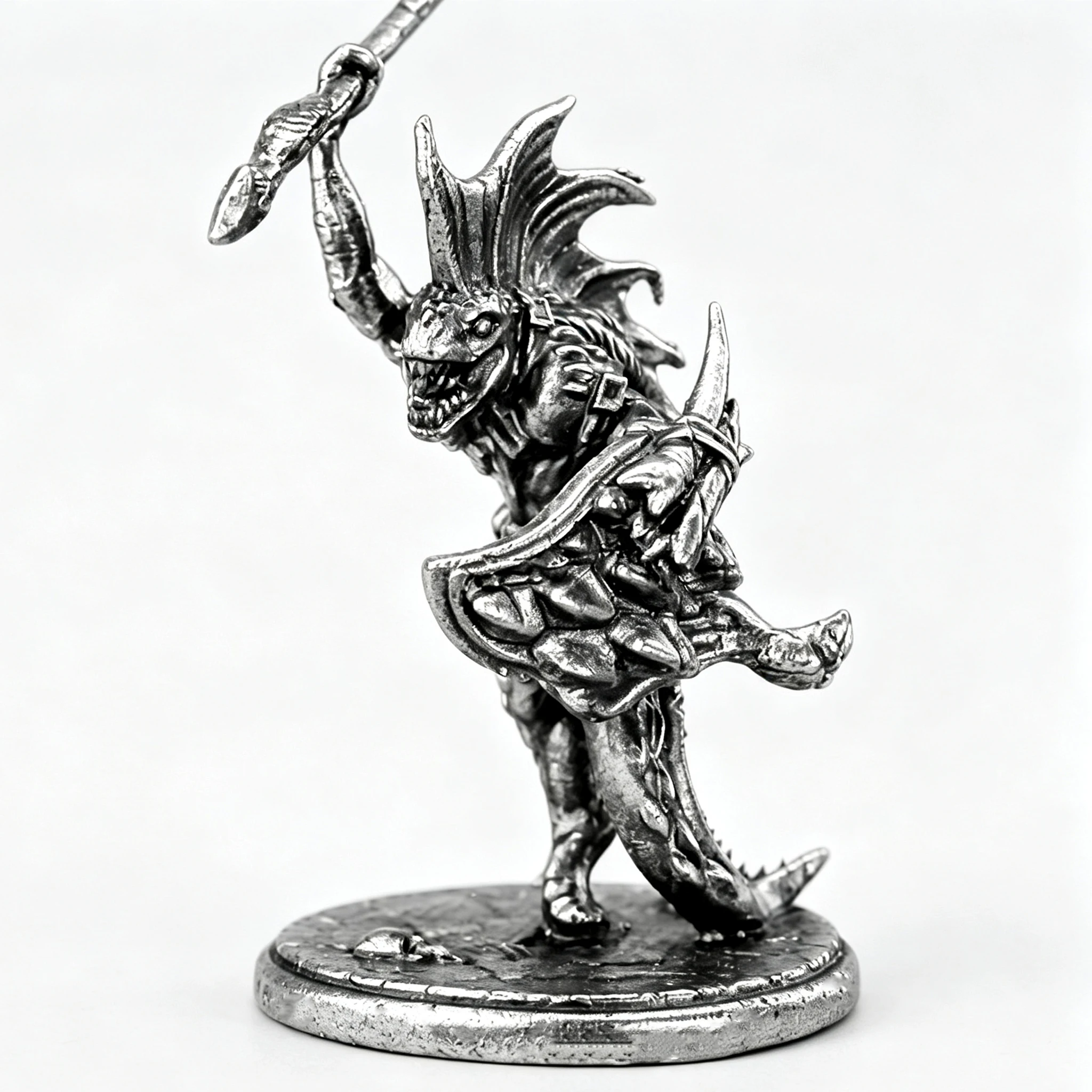 Metal Solid Lizard Soldier Miniature Fantasy Board Game Chess Model Desktop Decoration War Enthusiast Collectibles Men's Gifts