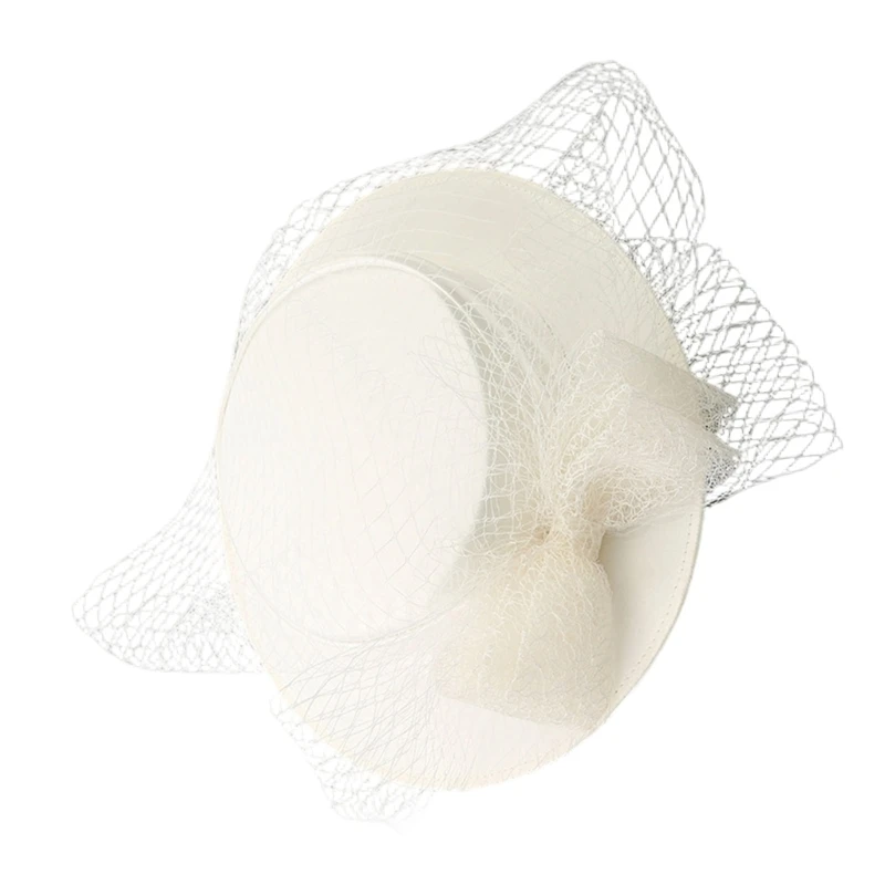 Eye Catching Mesh Bows Summer Hat Lightweight Practical Linen Prom Occasion Fashionable Women’s Headwear